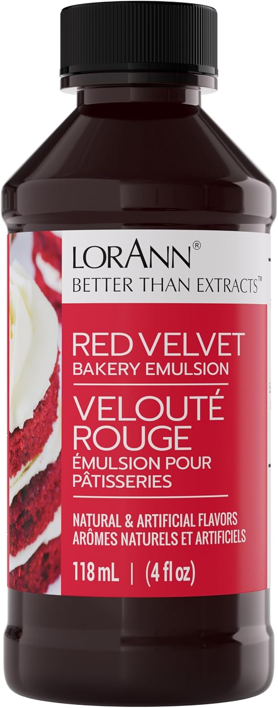 Lorann Oils Bakery Emulsions Natural and Artificial Flavor 4oz-Red Velvet Cake, Other, Multicoloured