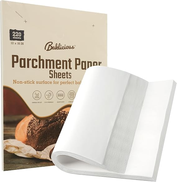 Baklicious 30.5x40.6cm 220pcs White Non-Stick Parchment Sheets
