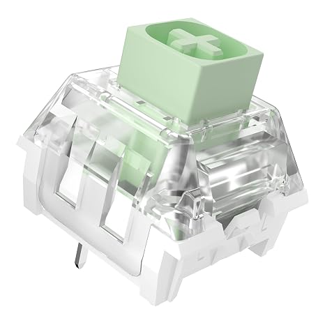 Kailh Box Jade Pro Switch for Mechanical Gaming Keyboard, 3-Pin Clicky/Pre-Lubricate/Dustproof & Waterproof Switch Jade Pro, 36 Pieces