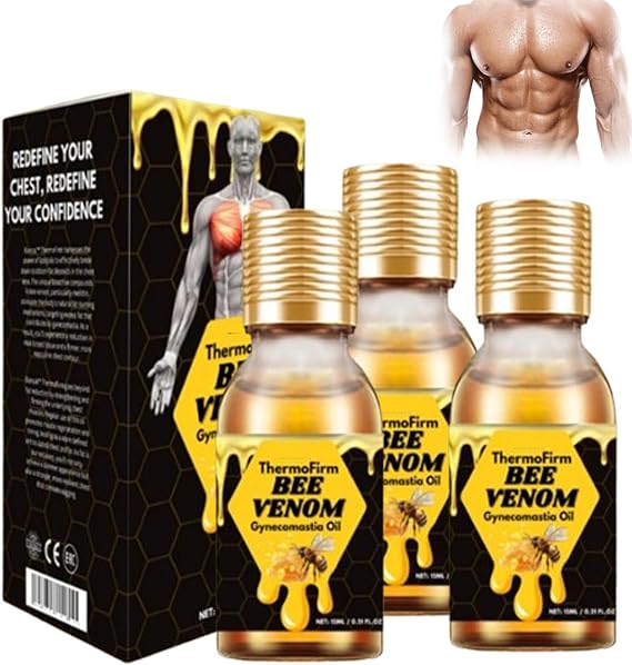 Biancat Thermofirm Bee Venom Gynecomastia Oil, Men Therm Bee Venom Oil, Thermofirm Bee Venom Gynecomastia Oil, Bee Venom Gynecomastia Heating Oil (3PCS)