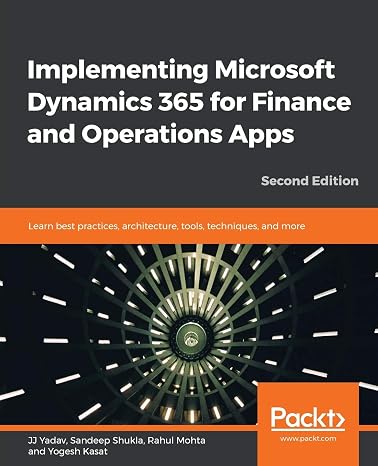 Implementing Microsoft Dynamics 365 for Finance and Operations Apps: Learn best practices, architecture, tools, techniques, and more, 2nd Edition