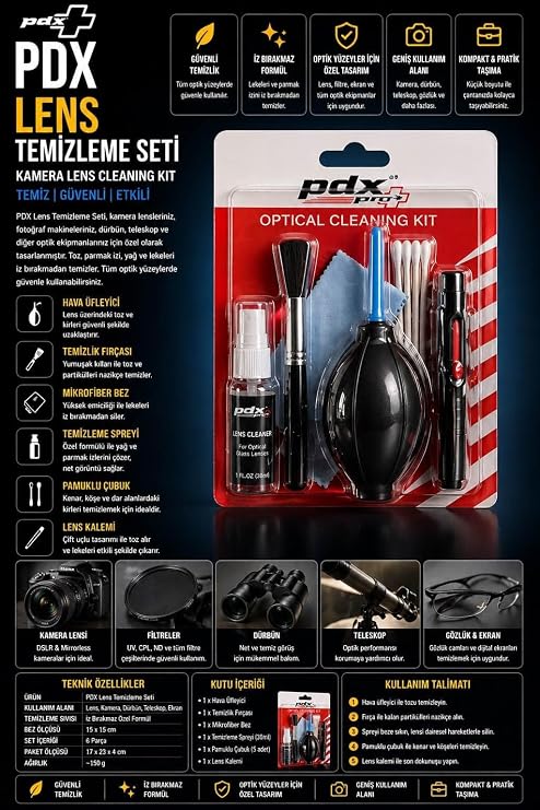 PDX Lens Temizleme Seti | Kamera Lens Cleaning Kit