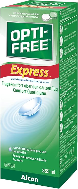 Opti-Free Express Contact lens care products for soft contact lenses | 1 x 355 ml