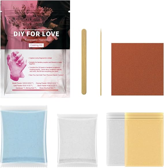 Hand Mold Kit Romantic Couple Activities Keepsake Sculpture Display