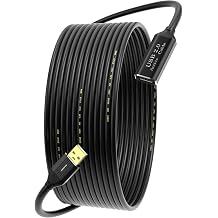 Active USB 2.0 Extension Cable 10M(30FT) with Built-in Chip, 480Mbps High Speed Data Transfer Male to Female Repeater Cord, in-Wall - Long USB Extender for VR, Printer, Hard Drive, Xbox, PC