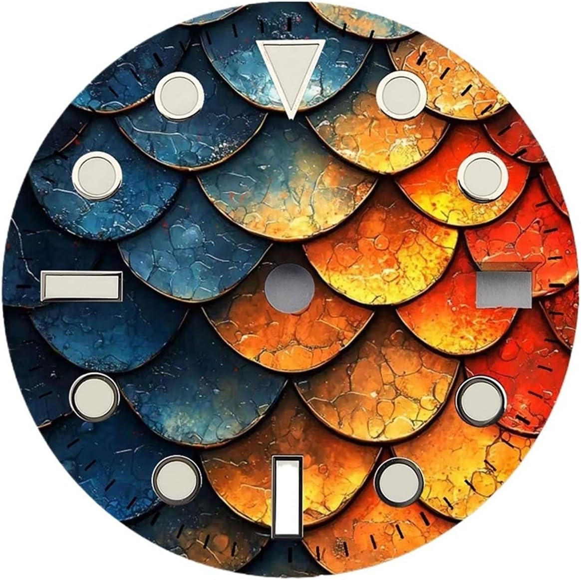 1pc Creative Dial for Men's Watch 28.5mm Parts Fits for NH34 NH35 NH36 Movements Golden Dragon Scales