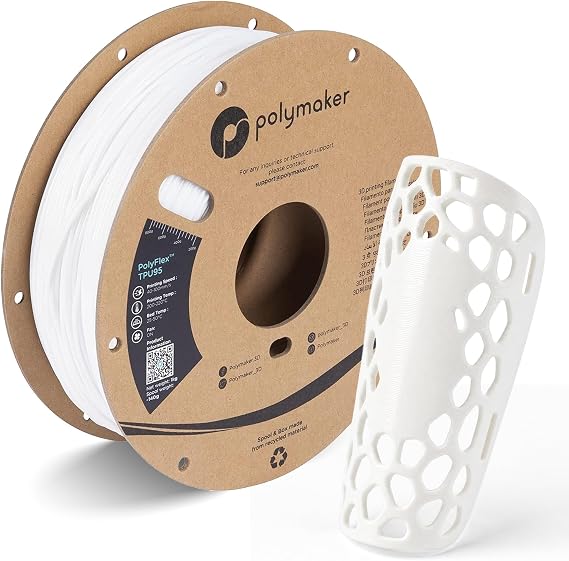 Polymaker PolyFlex TPU-95A Filament 1.75mm 750g Beyaz 1 Adet TPU PD01002
