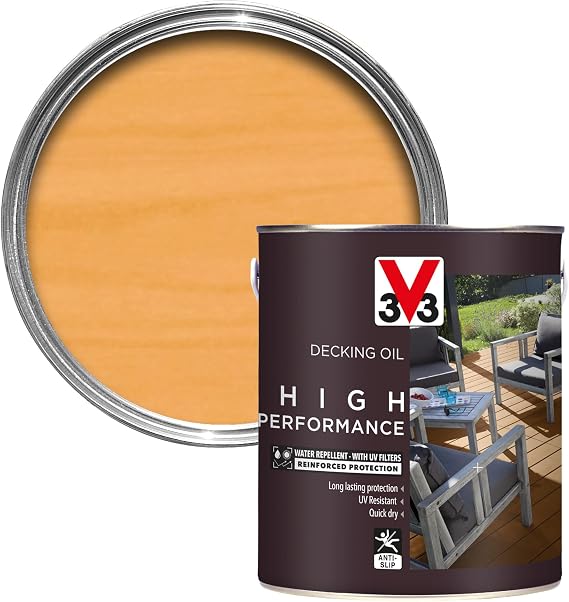 V33 High Performance Decking Oil, Clear, 2.5L