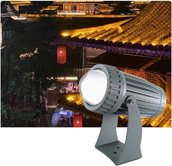 LEDスポットライト - スポットライトLEDビームライト、長距離スポットライト、IP67防水ナロービームRGBスポットライト、AC 220V屋外壁ランプ景観照明、180°調整可能なブラケットグラウンドライトWarm White,20W