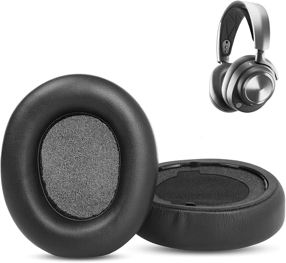 イヤーパッドクッション Steelseries Arctis Nova Pro ワイヤレスヘッドホンイヤーパッド対応 柔らかいプロテインレザーとメモリーフォームの交換用