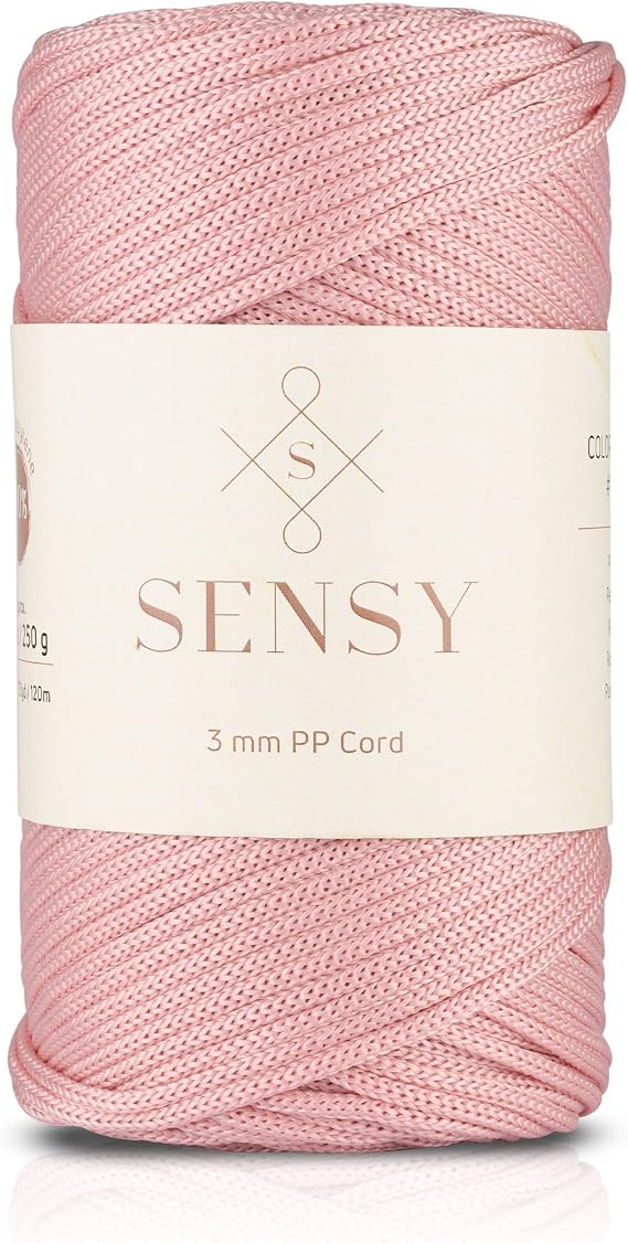 3 Mm - 250 gr Polyester Makrome Ipi 120 M Polyester Makrome Ip Supla Ip Ve Çanta Ipliği (Pembe)