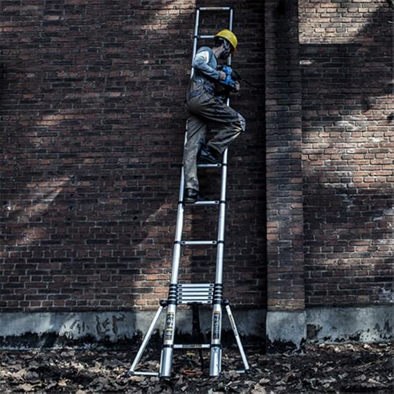 Telescopic Ladder Aluminum Telescoping Extension Step Ladder,Multipurpose Extendable Ladder Telescoping Stepladder Color : A, Size : 5.9m