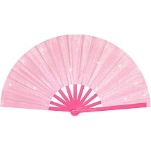 tiggell Large Line Dancing Rave Fans, Popping Clacking Fans for Boots On The Ground Dance for Festival Wedding Party Performance Decoration 13 inch