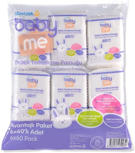 baby me Temizleme Pamuğu 6x60 adet
