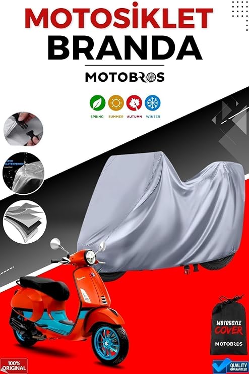 Motobros Volta Vm4 1500W ile uyumlu 3 Tekerlekli 2 Kişilik Elektrikli Motosiklet Motor Brandası Ömürlük Kullanım