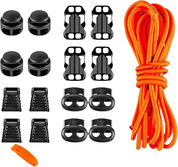 Bungee Cord Strap Kit - Adjustable Elastic Hook Fasteners, Tension Rope Clips, Multifunctional Cord Lock | Travel Pack Luggage Attachment, Flexible Lashing Line System, Hiking Gear Organizer