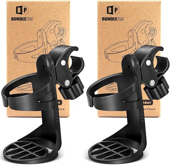 BUNDLEPRO Çocuk arabası için içecek tutucu, evrensel içecek tutucu, ayarlanabilir, bisiklet, tekerlekli sandalye ve tekerlekli sandalyeler için, 2 adet