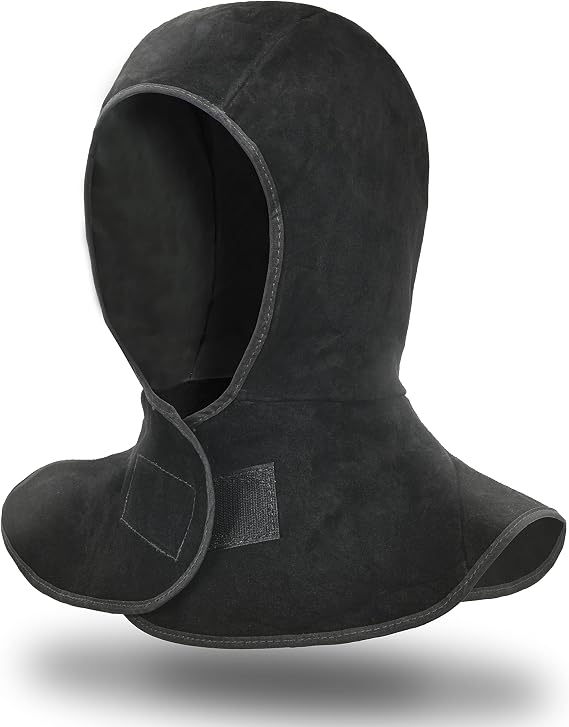 LeaSeek Welding Hood, Leather Welding Cap Flame Retardant Protection