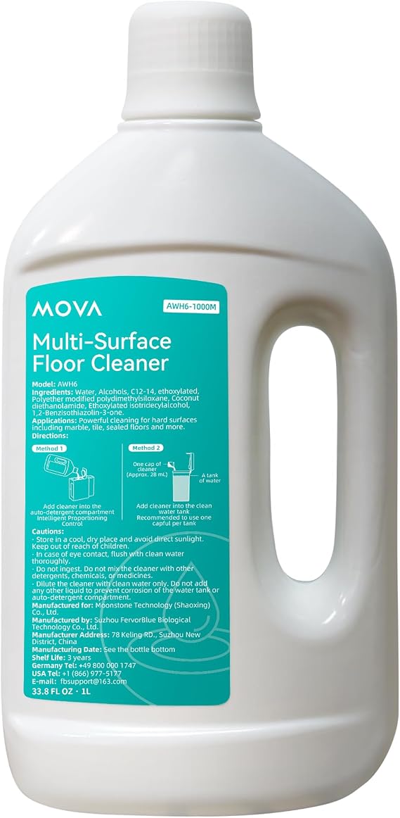 MOVA Robot Süpürge ve Islak Kuru Süpürge Temizlik Solüsyonu 1 L (AWH6)