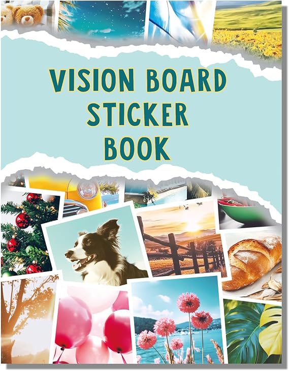 Sawnfay Vision Board Book - 2026 Vision Board Sticker Book with Motivational Pictures & Quotes, Vision Board Kit & Accessories for Women