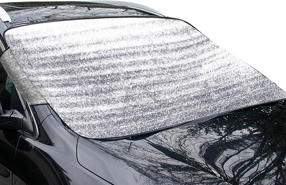 Car Windscreen Cover, Folding Foil Sun Shade, Car Windshield Sun Shade Cover, Front Foldable, Reflective Windscreen Sunshade, Front Window UV Protector For CarSUV Van Year Round Use