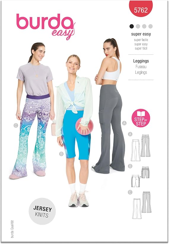 Burda Style Sewing Pattern B5762 Misses' Leggings