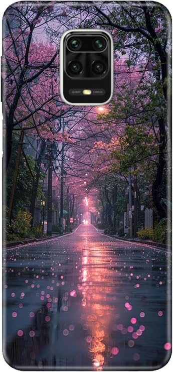 Xiaomi Redmi Note 9 Pro Max ile Uyumlu Kılıf, Romantik Sokak Temalı Desenli, Darbe Emici Silikon