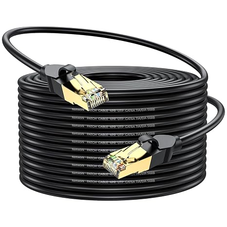 Ethernet Cable 100m, High Speed 1000mbps 550Mhz/s Cat6 Ethernet Cable, Black RJ45 Lan Cable, Network Cable are Suitable for Routers, Computers, Modem, Switch, Games, Patch Panel