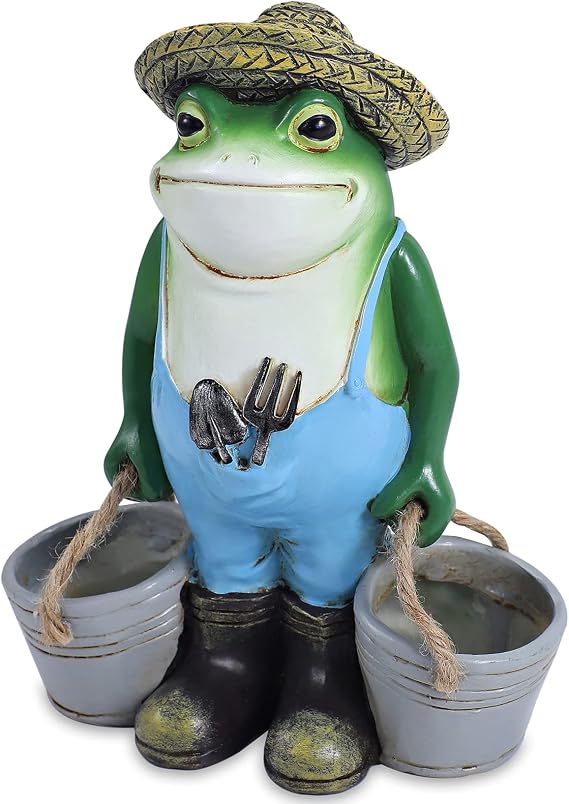 SisBroo Frog Garden Decor, Frogs Garden Statue for Yard, Garden, Indoor Outdoor Decoration and Housewarming Gift