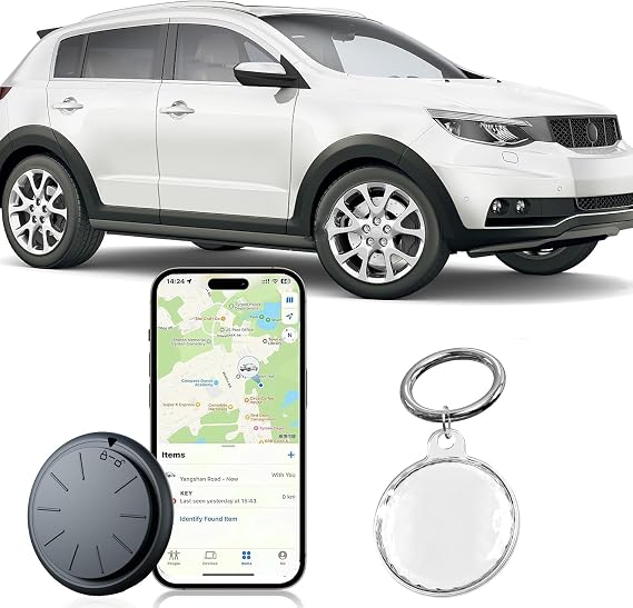 GPSトラッカー 車用 ミニ隠し車両トラッカー1個 防水ケース付き Find My iOSのみ 月額料金なし カートラッカー。