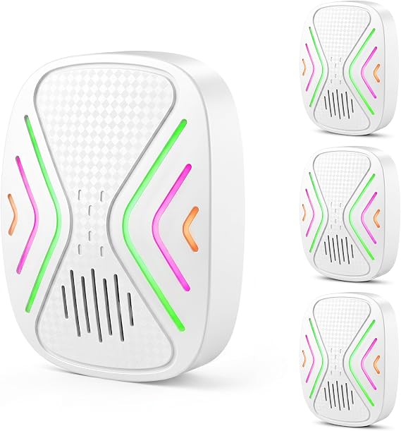 Ultrasonic Pest Repeller Plug In Indoor 4 Pack, Mosquito Repellent, Spider Repellent - Covers 148㎡ (1600 Sq Ft) per Device, Repels Mice, Spiders, Ants, Cockroaches, Bugs & Flies