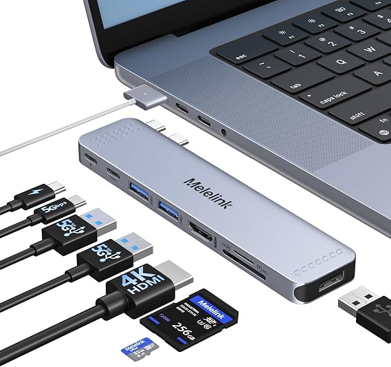 USB C Adapter for MacBook Pro, 8 in 2 MacBook Adapter Multiport 2026-2018