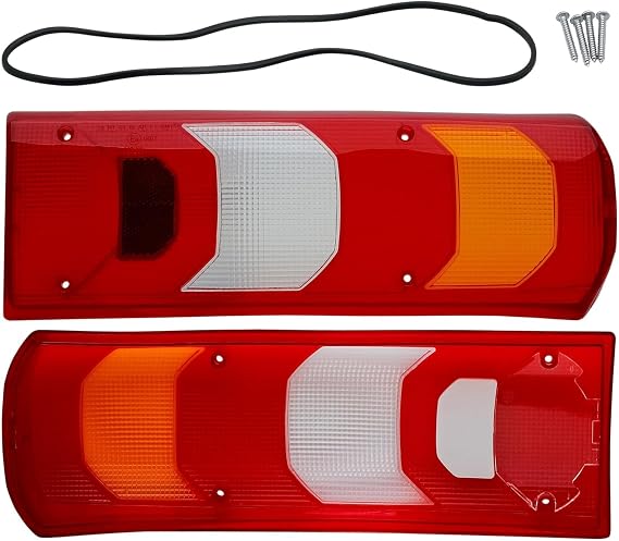LONGLING Replacement Left=Right Side Rear Lamp Tail Light Stop Lamp Lens with Seal and Screws for Mercedes Truck Actros Arocs Anto Atego Axor