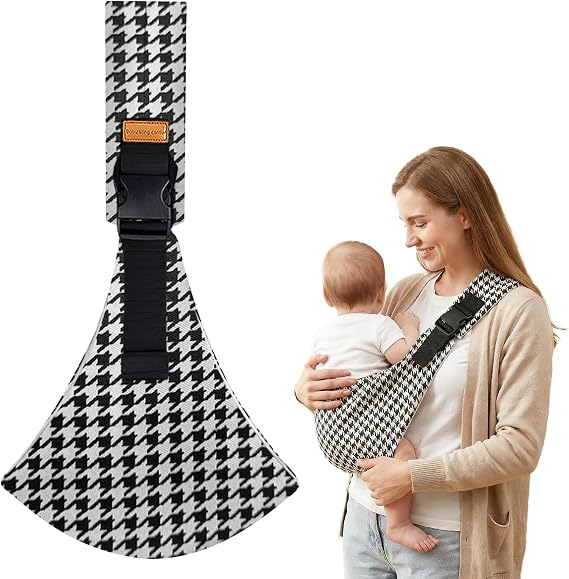 Baby Sling Carrier Toddler Sling, Baby Side Carrier with Thick Shoulder Straps-Adjustable, for Newborn Infant Toddler 3-36 Months, Breathable and Comfortable (Black-3, One Size)