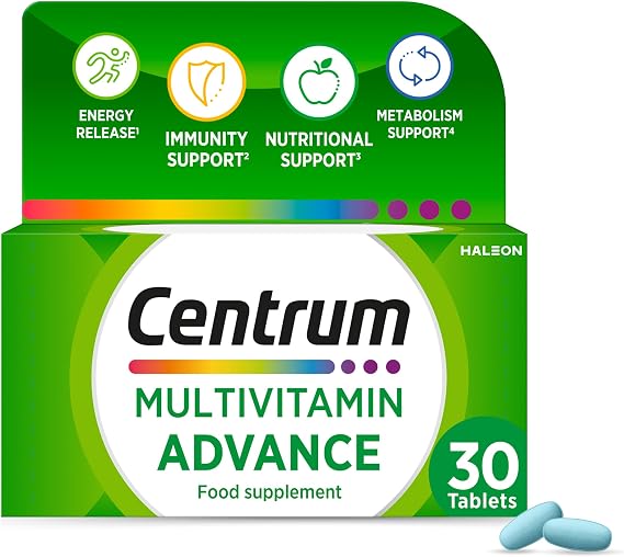 Centrum Advance Multivitamin Tablets, 24 Nutrients, 30 Tablets