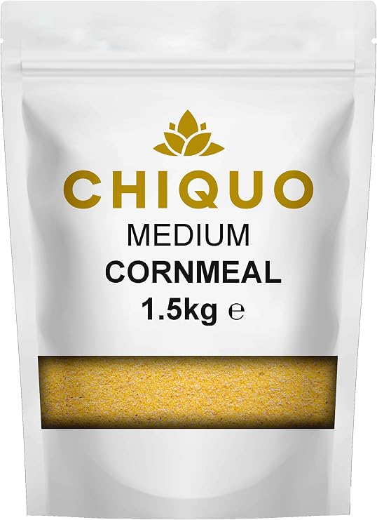 Chiquo Cornmeal Medium - 1.5kg | Premium Quality | Perfect for Baking, Cooking & Frying | Resealable Pack