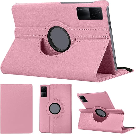 SWEIMEN Case Compatible with Xiaomi Redmi Pad SE 11 Inch, PU Leather Case, 360° Rotatable Multi-Angle Protection Stand Protective Case