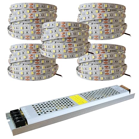 4040 Yeni Nesil Şerit LED 25 Metre + 12v 33 Amper 400 Watt LED Trafo (Beyaz)