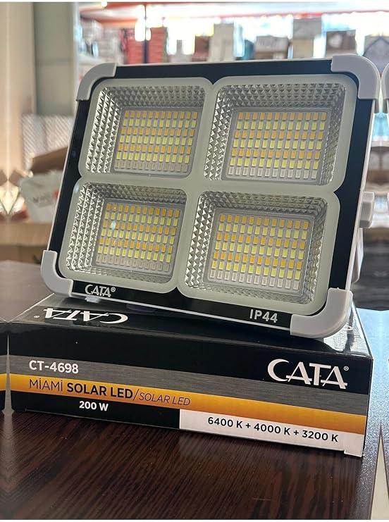 Cata Ct-4698 Miami Solar Led Projektör (Yeni Solar Panel Ve Pil Ömrü Güçlendirilmiş)