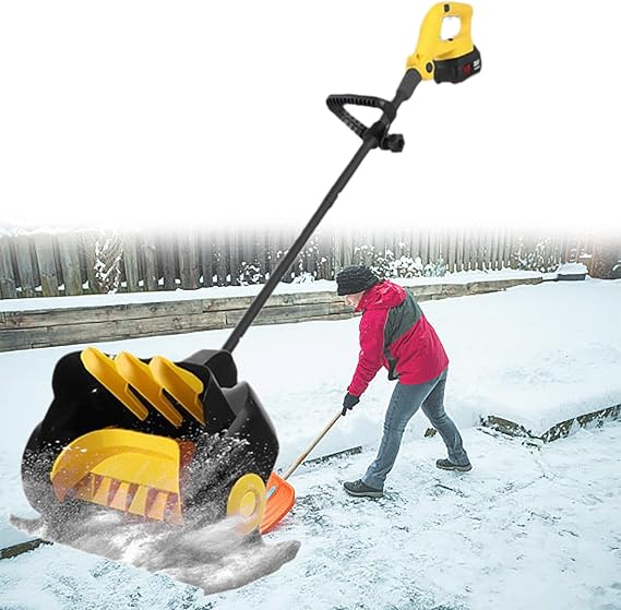 Electric Cordless Snow Shovel, 41cm Width, Battery Snow Blower with 2 Batteries and Quick Charger for Efficient Snow Removal