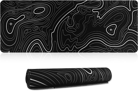 HoYiXi Mouse Pad for Home Office Work,Gaming Mouse Pad Desk Pad Soft Smooth Surface and Anti-Slip Rubber Base Waterproof Soft Cloth XX Mouse Mat 600 x 300 x 3MM,black