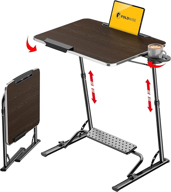 FoldWise Folding Laptop Table for Sofa, Sturdy Work & Dinner Portable Desk