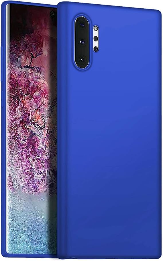 Microsonic Matte Silicone Samsung Galaxy Note 10 Plus için Kılıf Mavi [Galaxy Note 10 Plus ile Uyumlu Kılıf - Mavi]