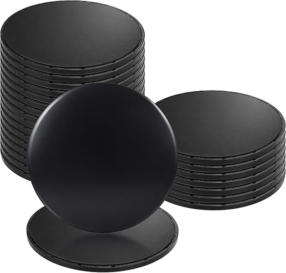 24 Pack Exercise Sliders Bulk, Dual Sided Core Sliders Discs for Working Out, 18 cm Gliding Workout Discs for Yoga, Pilates, HIIT, Home Gym & Group Training (Black)