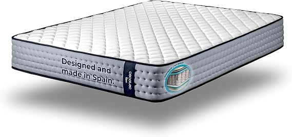 Cecotec Flow 6700 Hybrid Memory Foam Mattress and Pocket Springs, 150 x 190, Multi-Layer, Height 26 cm, Medium-Soft Firmness, Bed Independence, Breathability, Double Sided for Winter and Summer