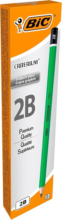 BIC Criterium 550 2B Hexagonal Pencils (Box of 12), black