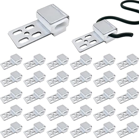 32 Pieces Sofa Spring Clips, Metal Sofa Spring Repair, Furniture Spring Set, Couch Replacement Parts for Upholstery, Spring Clips for Furniture with 5 Holes, for Sofa, Couch and Chair
