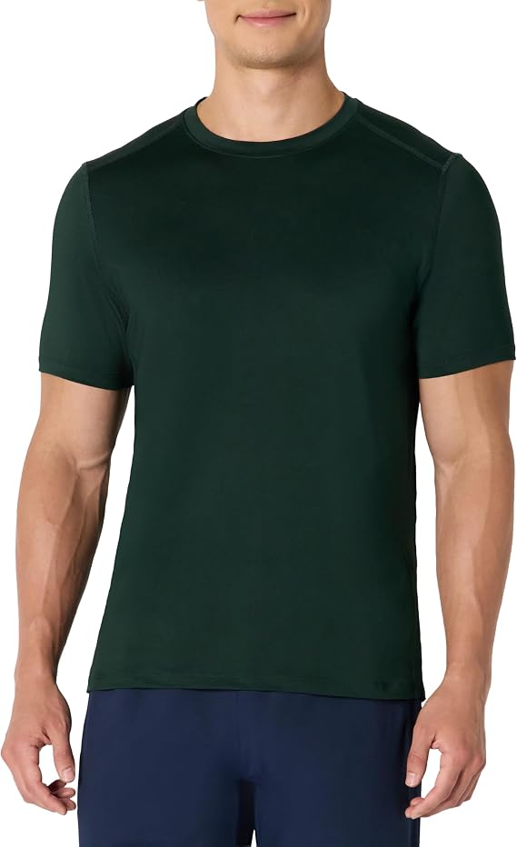 Amazon Essentials Men's Short-Sleeved Sports Shirt, Lightweight, Elastic, Quick Dry and Moisture Wicking Multipacks