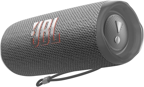 JBL Flip 6 Portable Bluetooth Speaker with 12 Hours of Playtime, Powerful Sound, IP67 Waterproof and Dustproof, PartyBoost for Multiple Speaker Pairing - Grey