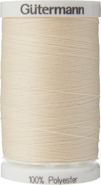 Gutermann Sew All Polyester Thread, 500Mtr, Cream (0414)